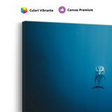 Tablou Canvas Delfin în Ocean, Decor Marin Albastru