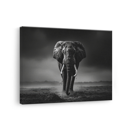 Tablou Canvas Elefant în Inima Junglei Alb-Negru - IPCVBW-544-3