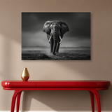 Tablou Canvas Elefant în Inima Junglei Alb-Negru - IPCVBW-544