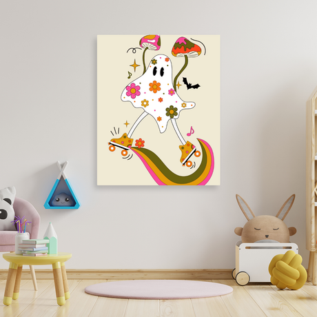 Tablou Canvas Fantomă cu Role, Stil Cartoon, Multicolor IPCVCOP-459
