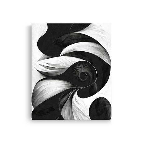 Tablou Canvas Forme Abstracte cu Ochi Artistic în Alb Negru - IPCVBW-534-2
