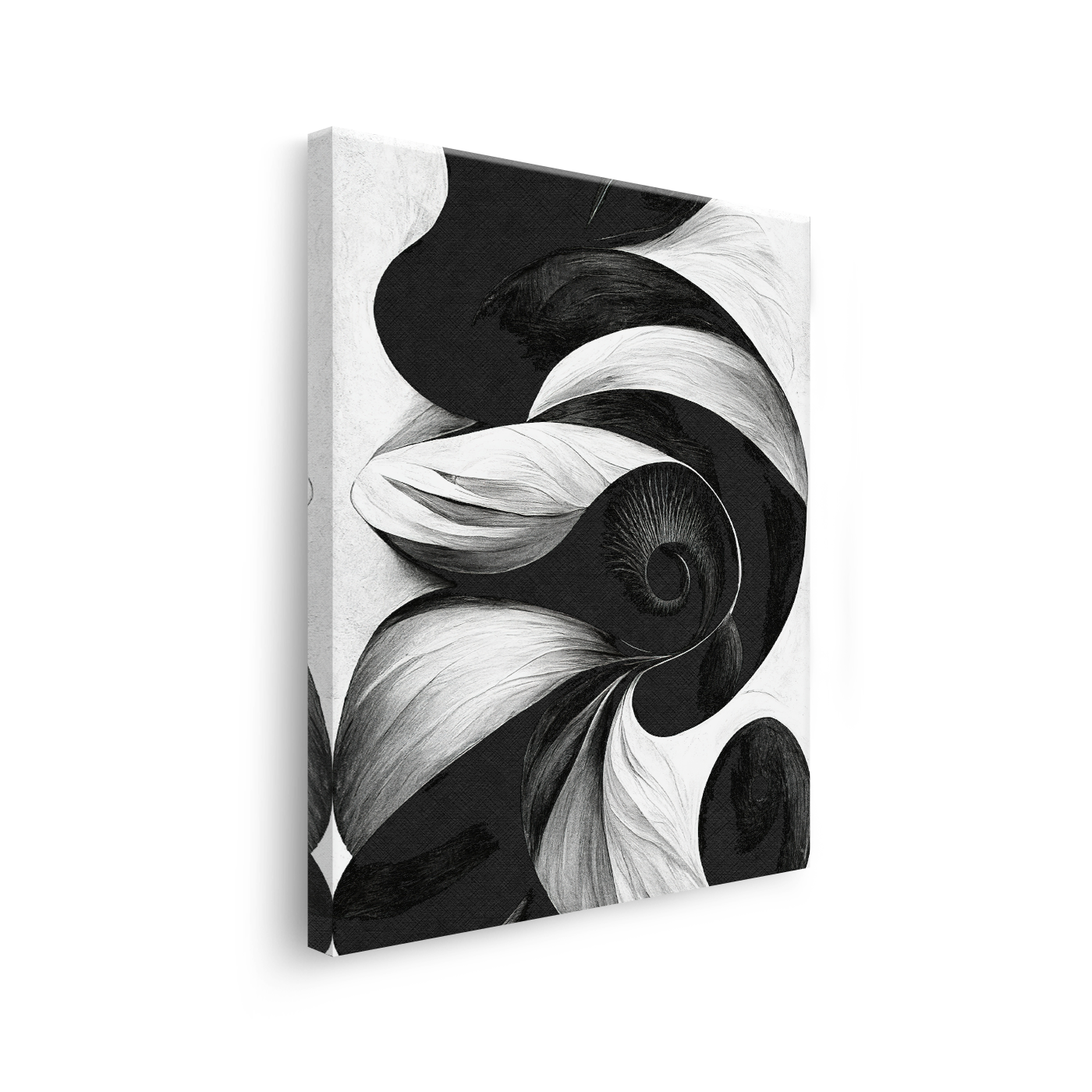 Tablou Canvas Forme Abstracte cu Ochi Artistic în Alb Negru - IPCVBW-534-3