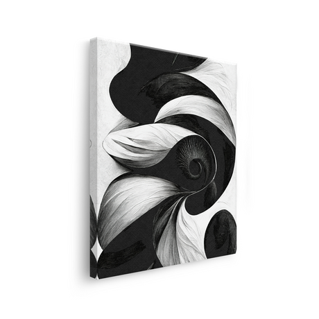 Tablou Canvas Forme Abstracte cu Ochi Artistic în Alb Negru - IPCVBW-534-3