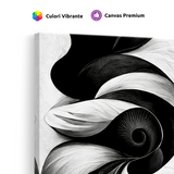 Tablou Canvas Forme Abstracte cu Ochi Artistic în Alb Negru - IPCVBW-534-4