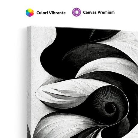 Tablou Canvas Forme Abstracte cu Ochi Artistic în Alb Negru - IPCVBW-534-4