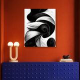 Tablou Canvas Forme Abstracte cu Ochi Artistic în Alb Negru - IPCVBW-534