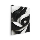 Tablou Canvas Forme Curbate Abstracte în Alb și Negru - IPCVBW-532-3