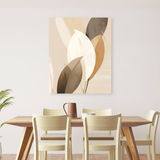 Tablou Canvas Forme Organice Abstracte, Stil Japandi, Bej-Maro IPCVBST-26 Dining Room