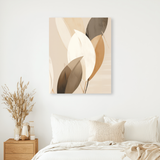 Tablou Canvas Forme Organice Abstracte, Stil Japandi, Bej-Maro IPCVBST-26 Dormitor