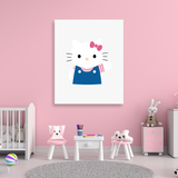 Tablou Canvas Hello Kitty, Ilustrație pentru Copii, Roz IPCVCOP-465