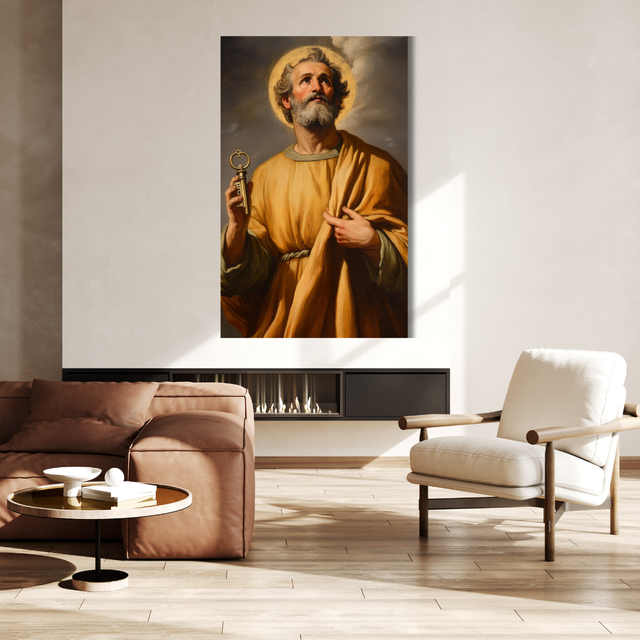 Tablou Canvas Icoană Catolică Sfântul Petru - IPCVREL-528