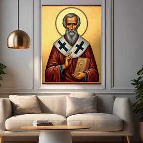 Tablou Canvas Icoană Ortodoxă Sfântul Nicolae - IPCVREL-526