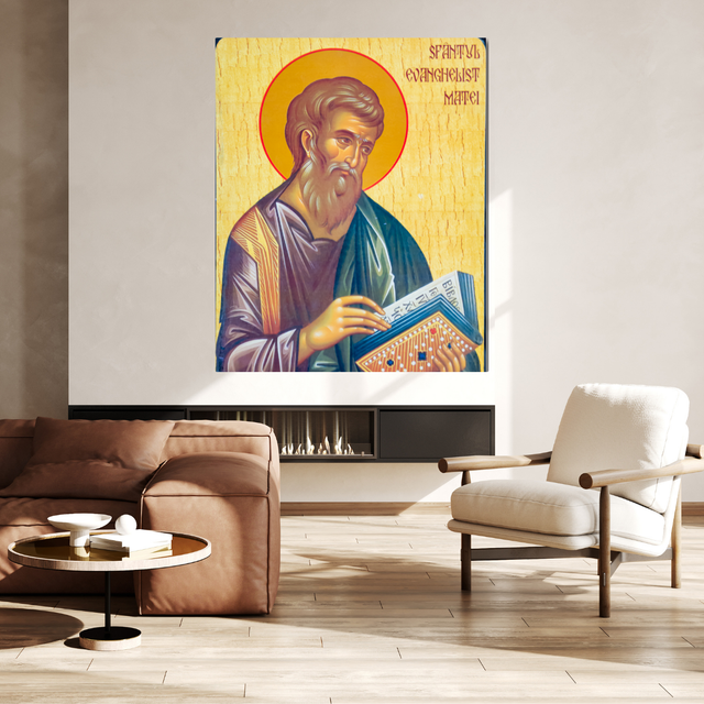 Tablou Canvas Icoană Sfântul Apostol și Evanghelist Matei - IPCVREL-520
