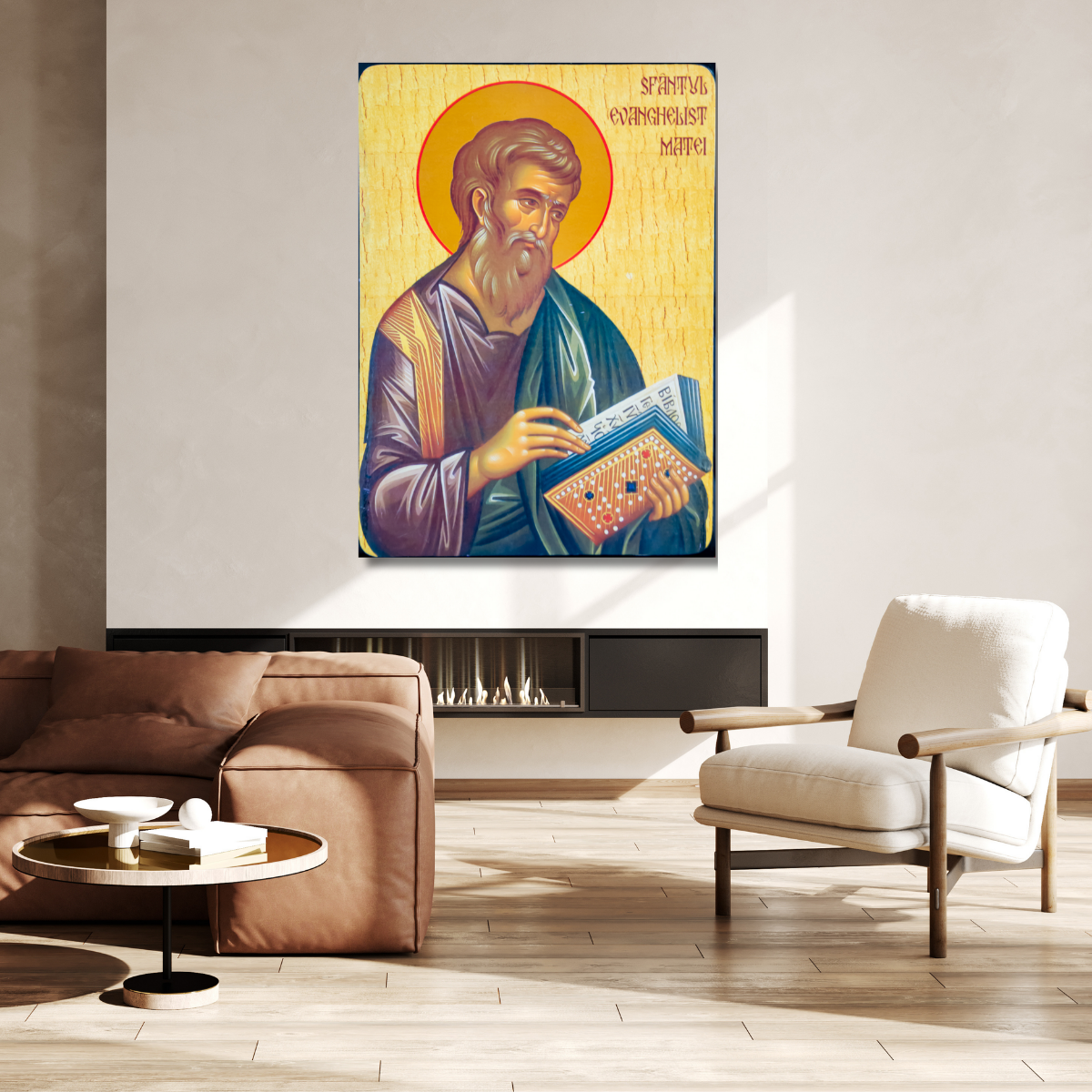 Tablou Canvas Icoană Sfântul Apostol și Evanghelist Matei - IPCVREL-520
