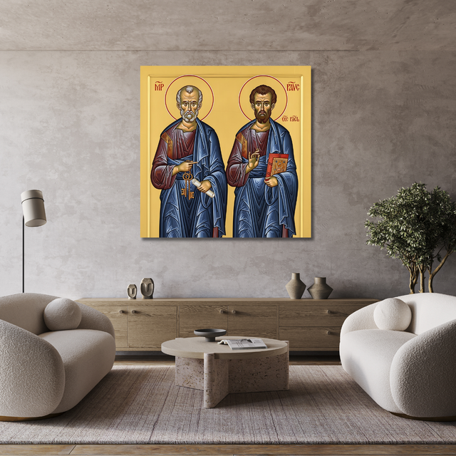 Tablou Canvas Icoană Sfinții Petru și Pavel - IPCVREL-529