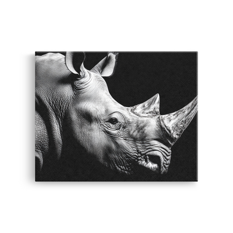 Tablou Canvas Imagine Rinocer Alb Negru - IPCVBW-542-2