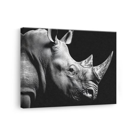 Tablou Canvas Imagine Rinocer Alb Negru - IPCVBW-542-3