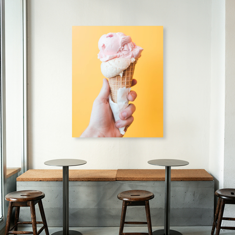 Tablou Canvas Înghețată de Căpșuni, Desert Fresh, Galben IPCVALI-377