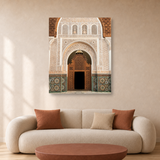 Tablou Canvas Intrare Orientală Ornamentată, Arhitectură Marocană, Bej-Auriu - IPCVCTY-565