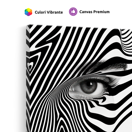Tablou Canvas Linii Curbate Abstracte în Alb Negru - IPCVBW-531-4