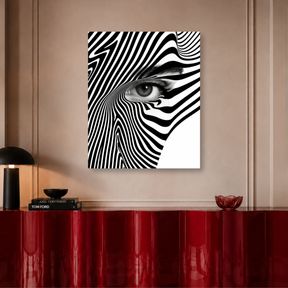 Tablou Canvas Linii Curbate Abstracte în Alb Negru - IPCVBW-531