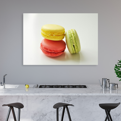 Tablou Canvas Macarons Colorate, Compoziție de Patiserie, Multicolor IPCVALI-363