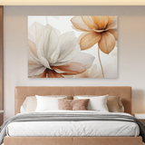 Tablou Canvas Magnolii Înflorite, Acuarelă Botanică, Bej-Portocaliu IPCVBST-9 Dormitor
