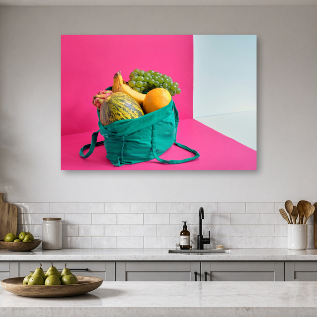 Tablou Canvas Mix de Fructe, Decor Modern pentru Bucătărie, Roz IPCVALI-358