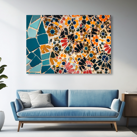 Tablou Canvas Mozaic Colorat, Artă Decorativă, Multicolor IPCVART-483