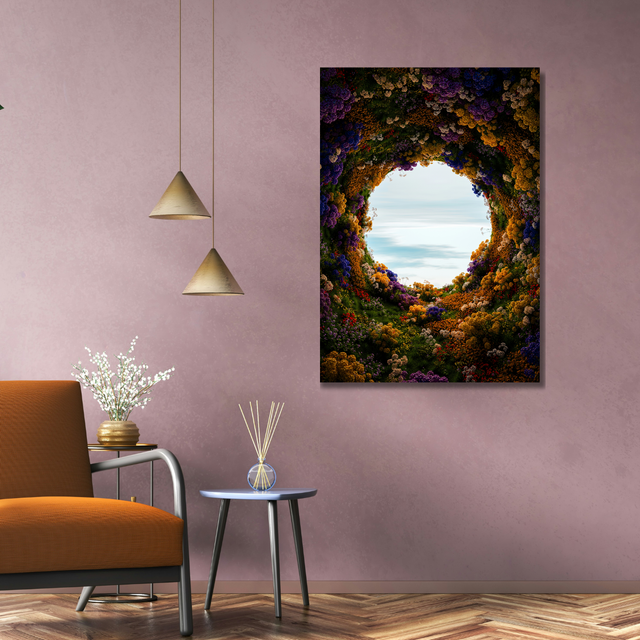 Tablou Canvas Natură Flori Circulare