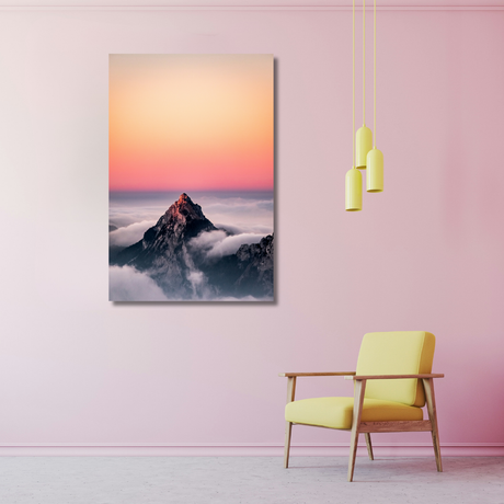 Tablou Canvas Natură Răsărit peste Munți