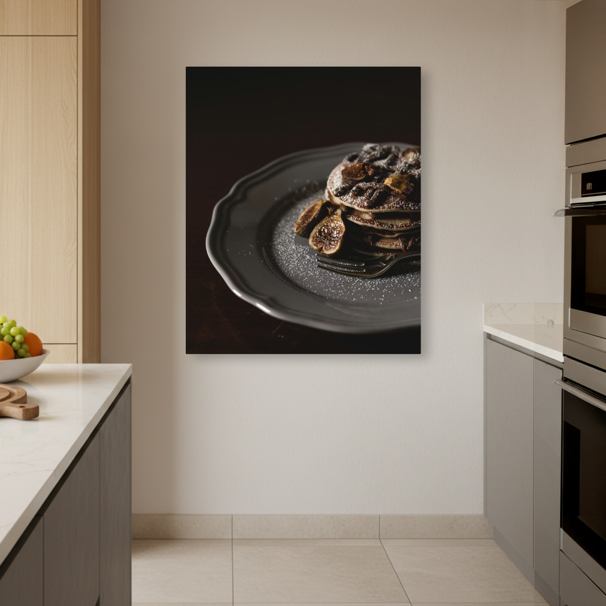 Tablou Canvas Pancakes cu Fructe, Compoziție Artistică, Maro IPCVALI-393