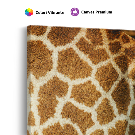 Tablou Canvas Pattern de Girafă, Textură Naturală Africană, Maro-Bej