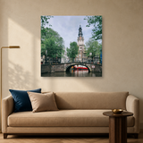 Tablou Canvas Pod Alb Minimalist, Arhitectură Modernă, Amsterdam, Olanda, Alb-Gri - IPCVCTY-581