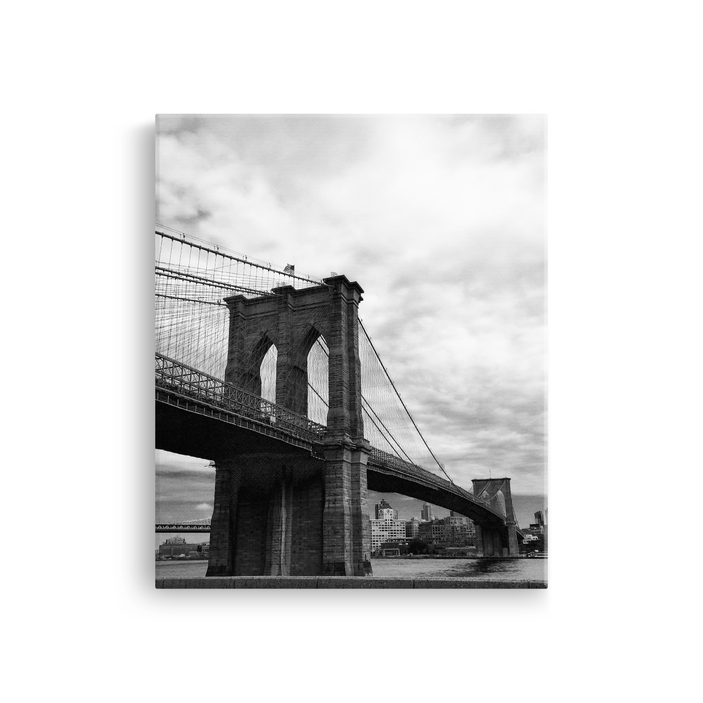 Tablou Canvas Podul Brooklyn din New York în Alb și Negru - IPCVBW-541-2