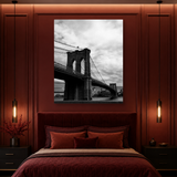 Tablou Canvas Podul Brooklyn din New York în Alb și Negru - IPCVBW-541