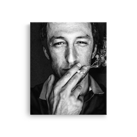 Tablou Canvas Portret Bărbat Fericit care Fumează - IPCVBW-540-2