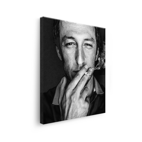 Tablou Canvas Portret Bărbat Fericit care Fumează - IPCVBW-540-3