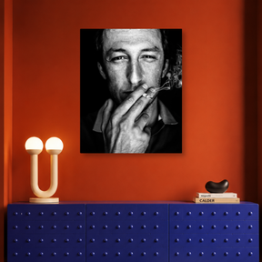 Tablou Canvas Portret Bărbat Fericit care Fumează - IPCVBW-540
