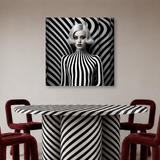 Tablou Canvas Portret Femeie Retro Alb-Negru - IPCVBW-552