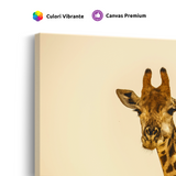 Tablou Canvas Portret Girafă, Wildlife Natural, Bej-Maro