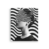 Tablou Canvas Portret de Femeie între Forme Abstracte Alb Negru - IPCVBW-535-2