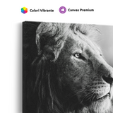 Tablou Canvas Portret de Leu, Wildlife Artistic, Alb-Negru