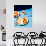 Tablou Canvas Preparat Oriental, Decor Culinar Modern, Albastru IPCVALI-378