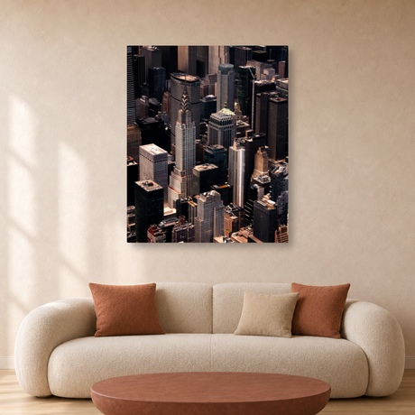 Tablou Canvas Skyline Metropolitan Văzut Aerian, Arhitectură Urbană, New York, USA, Albastru-Gri - IPCVCTY-561