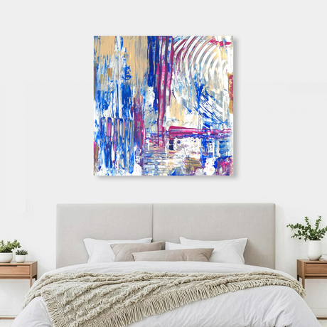 Tablou Canvas Straturi de Vopsea, Artă Modernă, Multicolor IPCVABS-444
