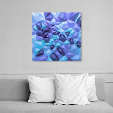 Tablou Canvas Structuri Geometrice 3D, Artă Modernă, Albastru-Violet IPCVABS-440