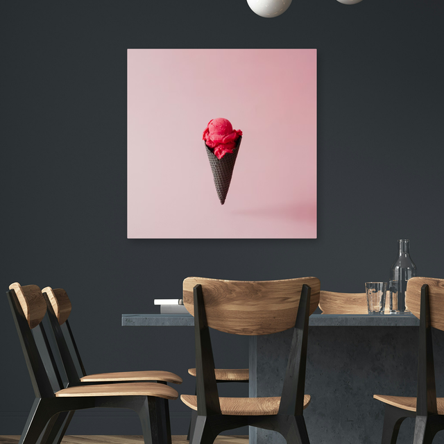 Tablou Canvas Tasty Ice Cream, Cadru Dulce, Roz IPCVALI-415