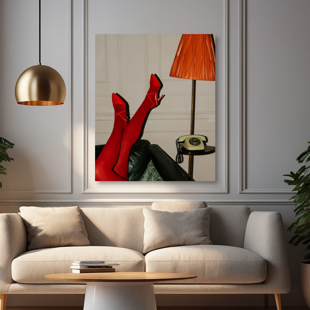 Tablou Canvas Vintage Red Lady