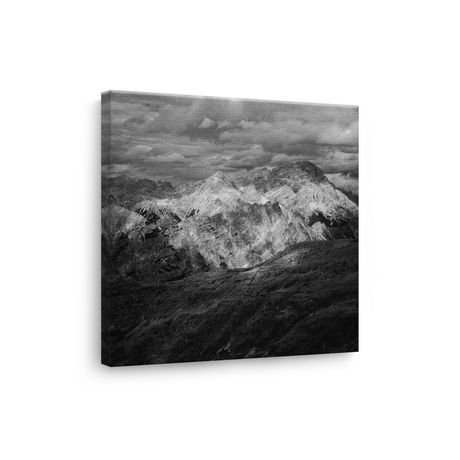 Tablou Vârf de Munte Printre Nori Alb-Negru - IPCVBW-555-3